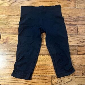 Lululemon long biker shorts, size 6 black